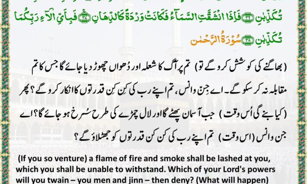 Surah Ar-Rahman – Ayah 35-38