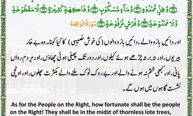 Surah Al-Waqi’ah – Ayah 27-34