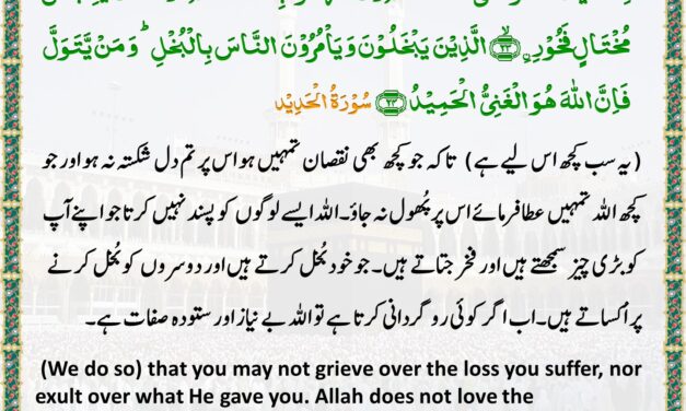 Surah Al-Hadid – Ayah 23-24