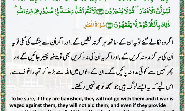 Surah Al-Hashr – Ayah 12-13