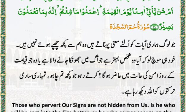 Surah Ha Meem Sajda – Ayah 40