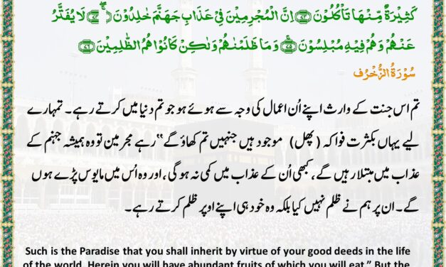 Surah Az-Zukhruf – Ayah 72-76