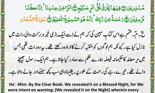 Surah Ad-Dukhan – Ayah 1-6