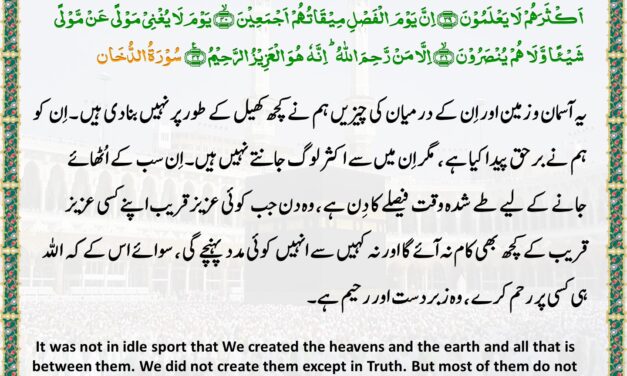 Surah Ad-Dukhan – Ayah 38-42