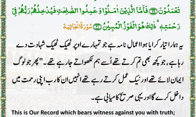 Surah Al-Jathiyah – Ayah – 29-30