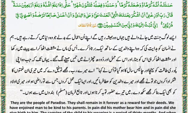 Surah Al-Ahqaf – Ayah – 14-15