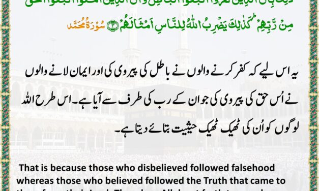 Surah Muhammad – Ayah – 3