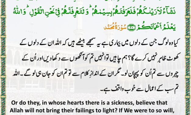 Surah Muhammad – Ayah 29-30