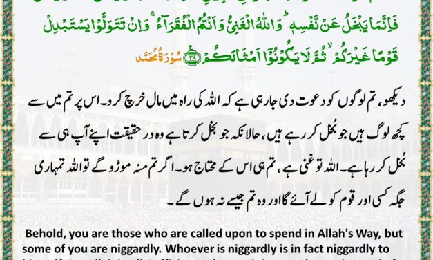 Surah Muhammad – Ayah 38