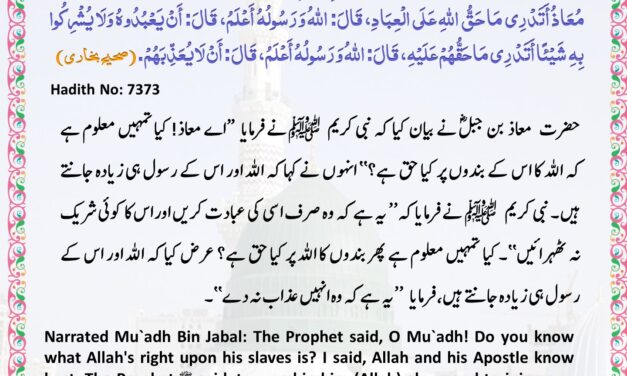 Sahih Bukhari – 7373
