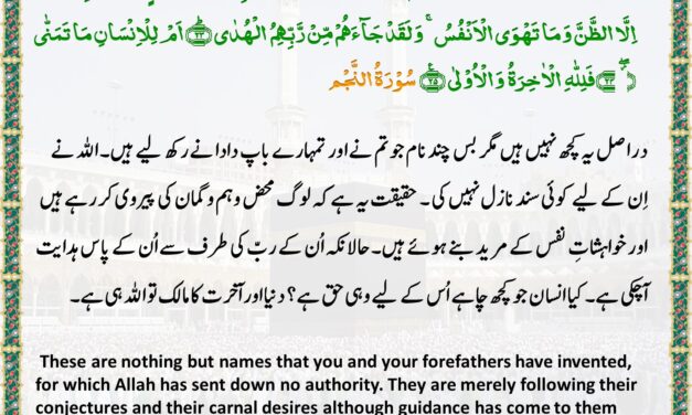 Surah An-Najm – Ayah 23-25