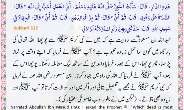 Sahih Bukhari – 527