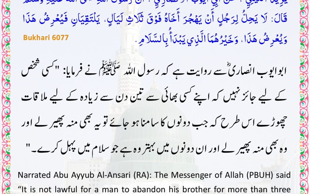 Sahih Bukhari – 6077