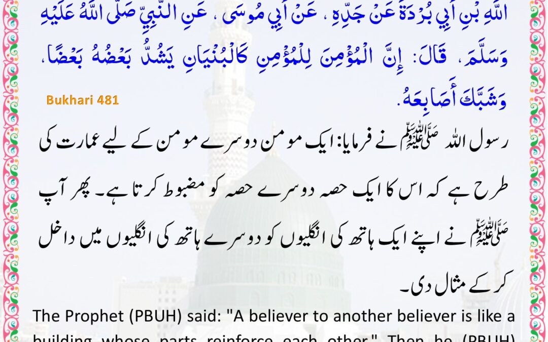 Sahih Bukhari – 481