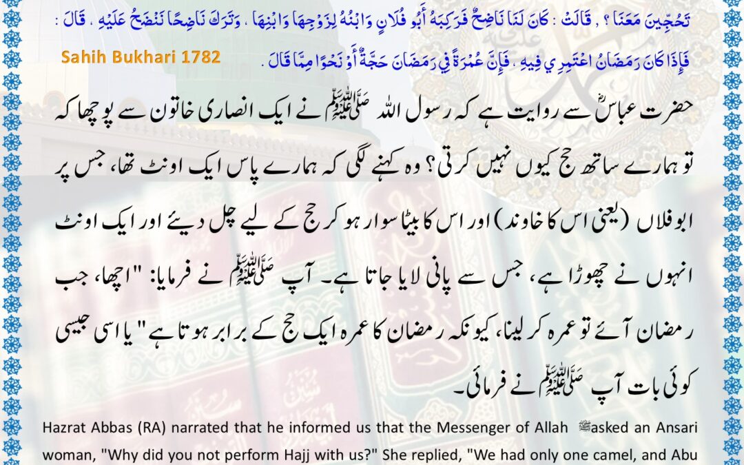 Sahih Bukhari – 1782
