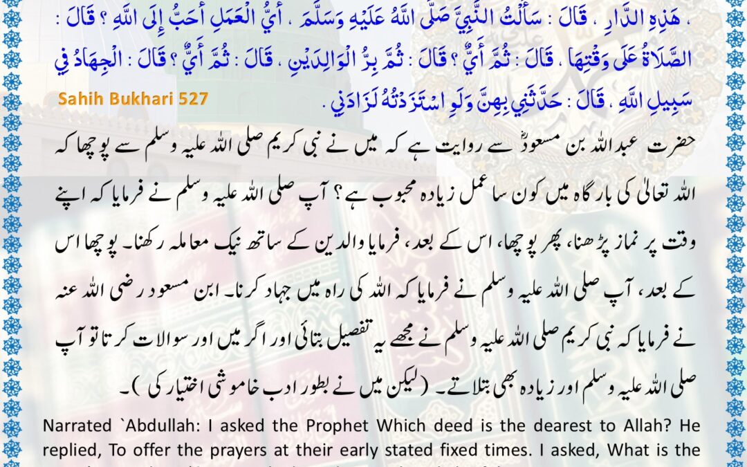 Sahih Bukhari – 527