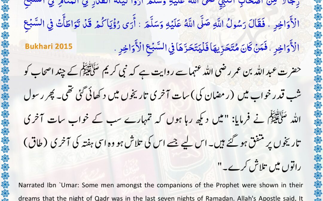 Sahih Bukhari – 2015
