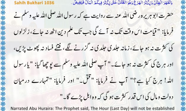 Sahih Bukhari – 1036