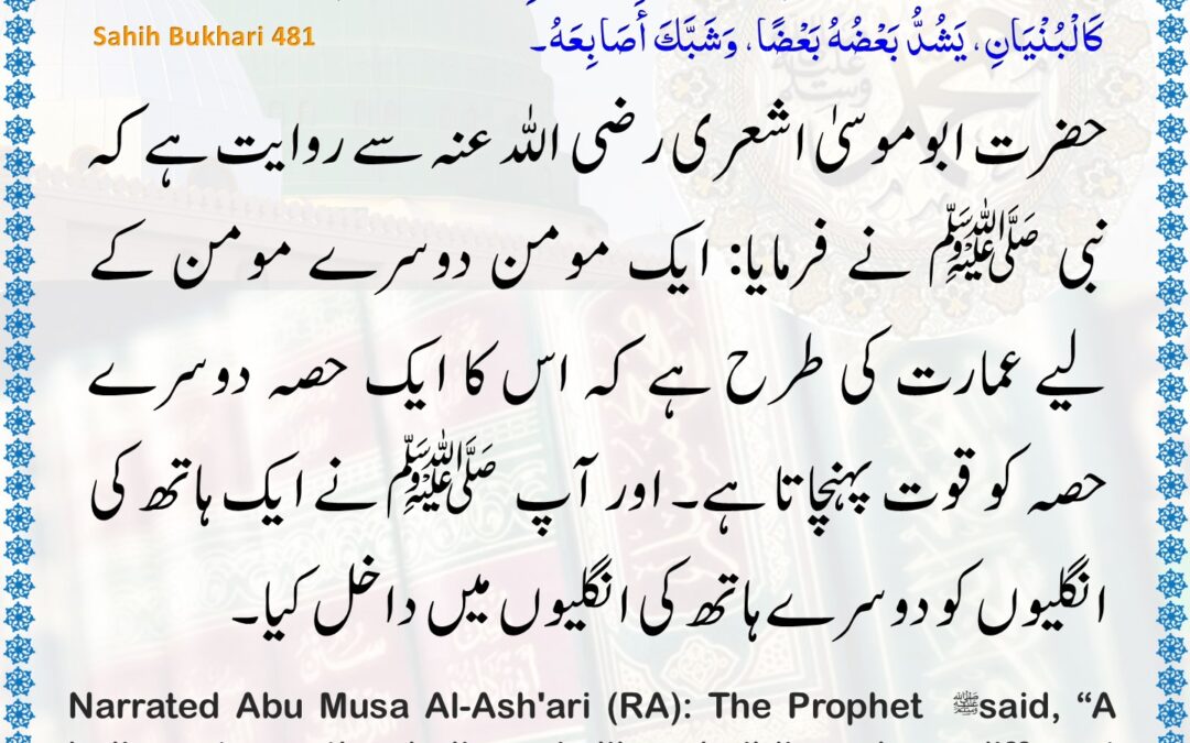 Sahih Bukhari – 481