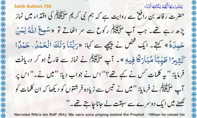 Sahih Bukhari – 799