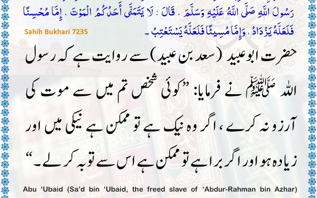 Sahih Bukhari – 7235
