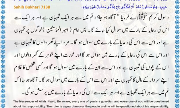 Sahih Bukhari – 7138