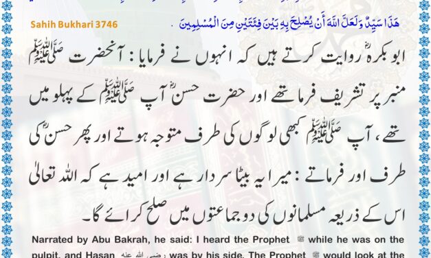 Sahih Bukhari – 3746