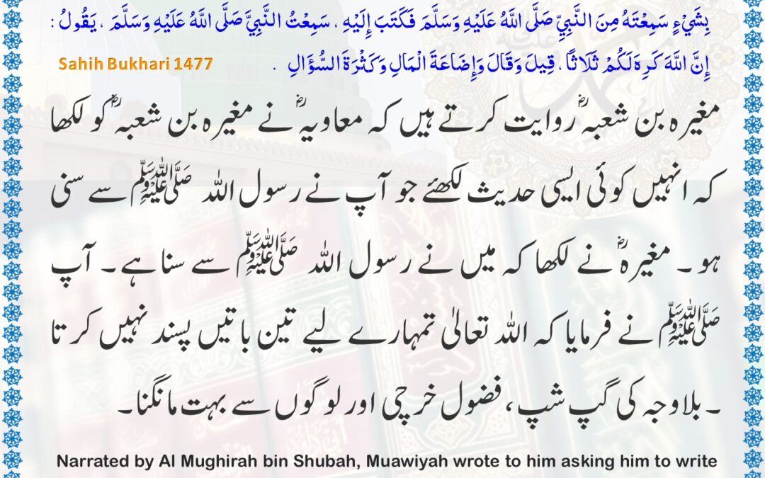 Sahih Bukhari – 1477