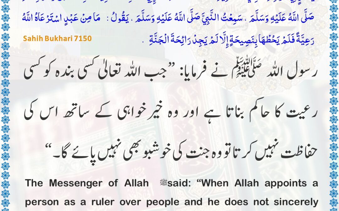 Sahih Bukhari – 7150
