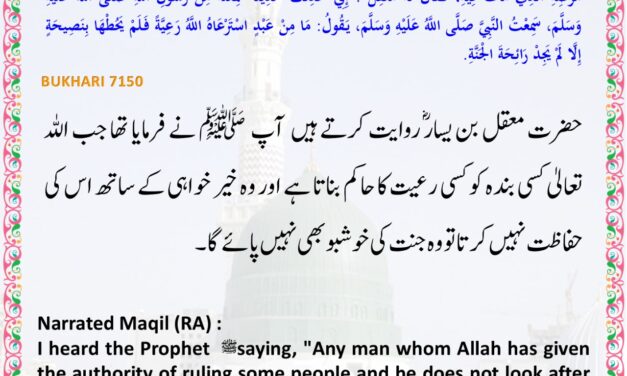 Sahih Bukhari – 7150