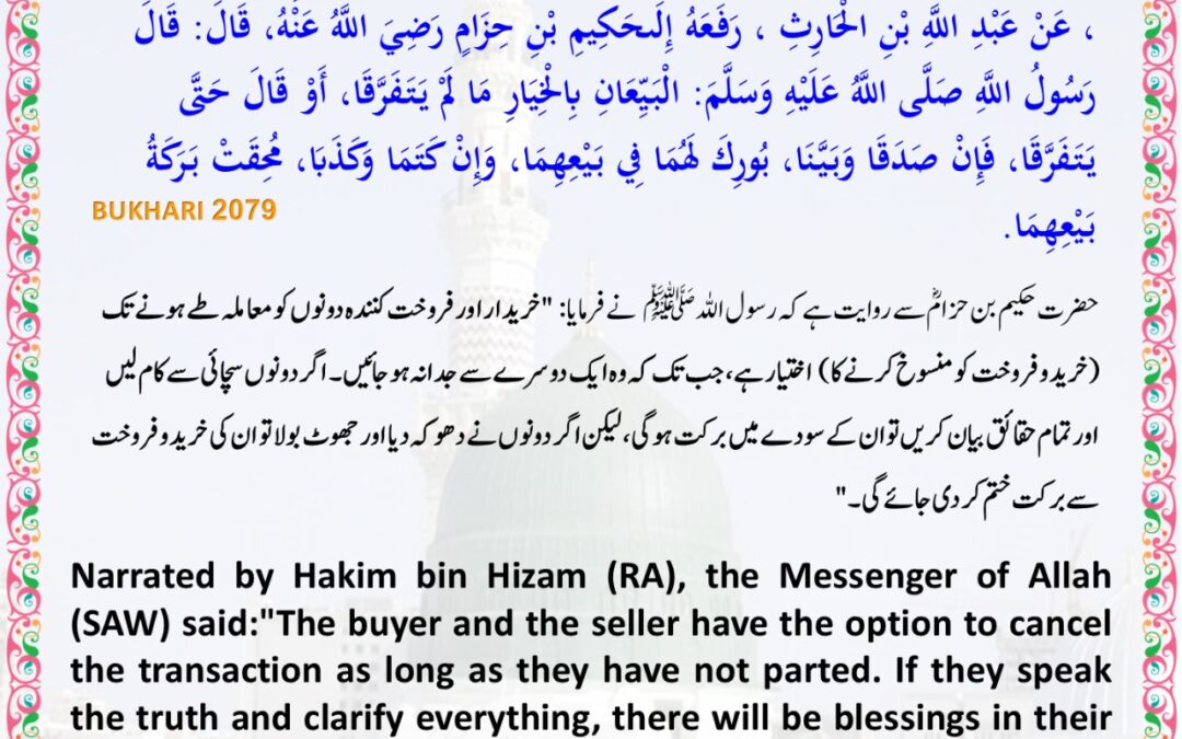 Sahih Bukhari – 2079