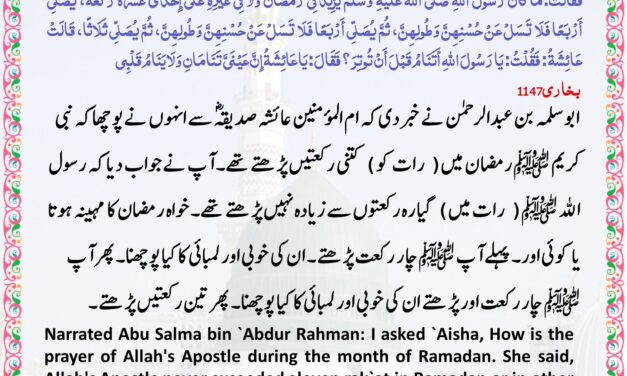 Sahih Bukhari – 1147