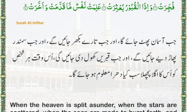Surah Al-Infitar – Ayah 1-5