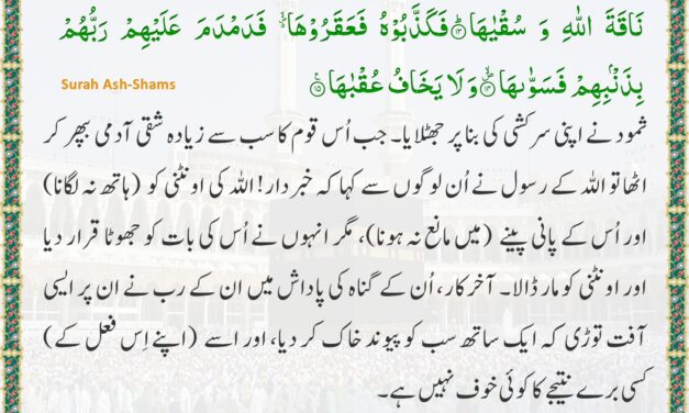Surah Ash-Shams – Ayah 11-15