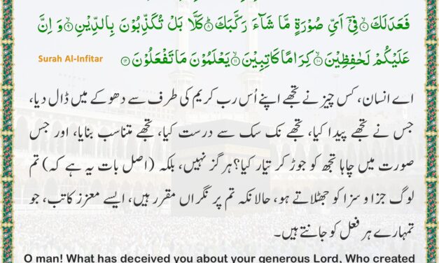 Surah Al-Infitar – Ayah 6-12