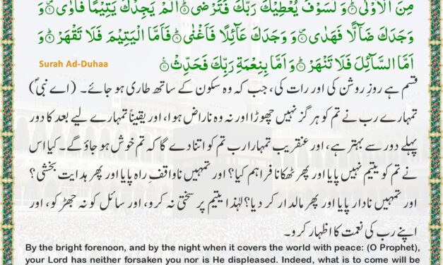 Surah Ad-Duhaa – Ayah 1-11