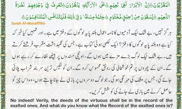 Surah Al-Mutaffifin – Ayah 18-26