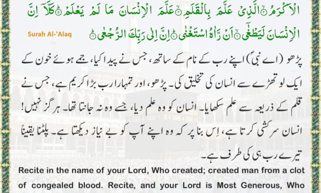 Surah Al-‘Alaq – Ayah 1-8