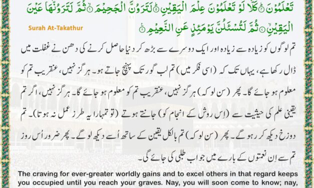 Surah At-Takathur – Ayah 1-8