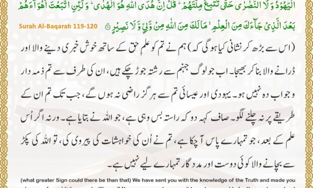 Surah Al-Baqarah – Ayah 119-120