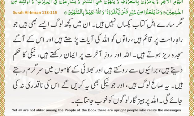 Surah Al-Imran – Ayah 113-115