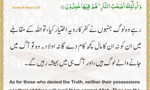 Surah Al-Imran – Ayah 116