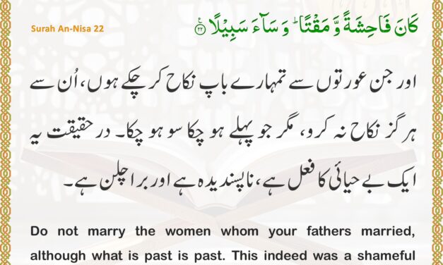 Surah An-Nisa – Ayah 22