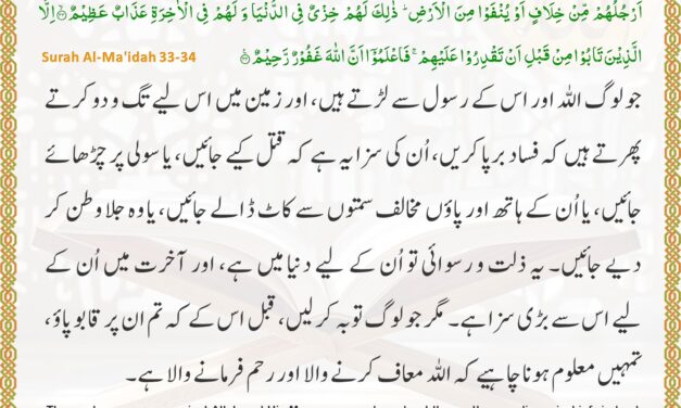 Surah Al-Ma’idah – Ayah 33-34