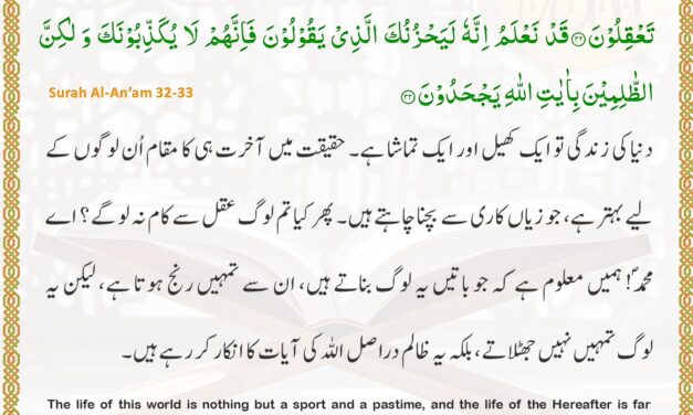 Surah Al-An’am – Ayah 32-33