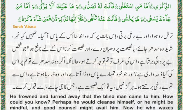 Surah ‘Abasa – Ayah 1-12