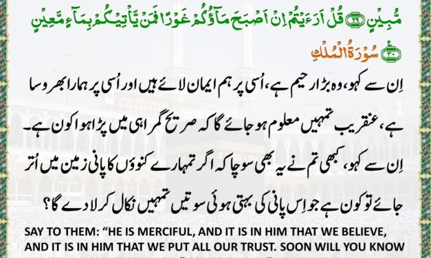Surah Al-Mulk – Ayah 29-30