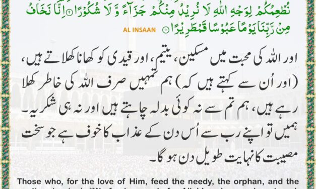 Surah Al-Insan – Ayah 8-10