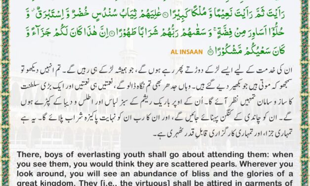 Surah Al-Insan – Ayah 19-22