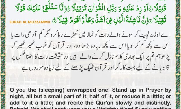Surah Al-Muzzammil – Ayah 1-6
